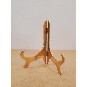 Decorated Brass Display Stand for Icons - Tabletop Metal Easel for Home